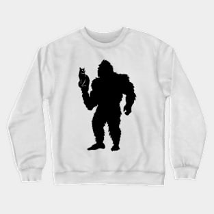 Bigfoot Cat Silhouette Crewneck Sweatshirt